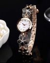 Girls Flower & Rhinestone Alloy Strap Watch